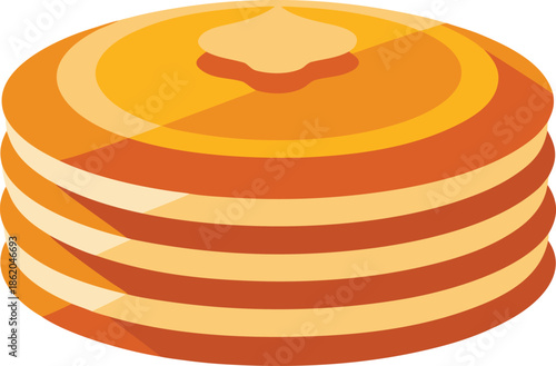 Stack of pancakes with butter