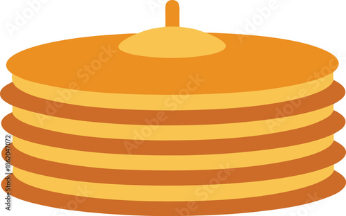 Stacked pancakes flat design