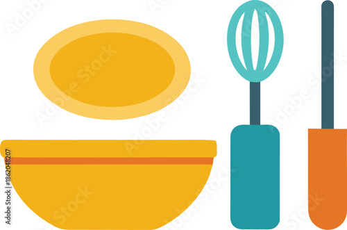 Baking tools pancake mixing flat style