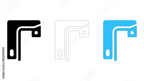 Black icon illustrating slot reinforcement bracket for computer add-in cards support