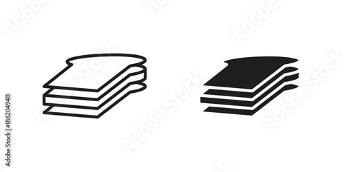 Sandwich icons vector. Line and glyph design with editable stroke