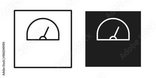 Scale icons vector. Line and glyph design with editable stroke