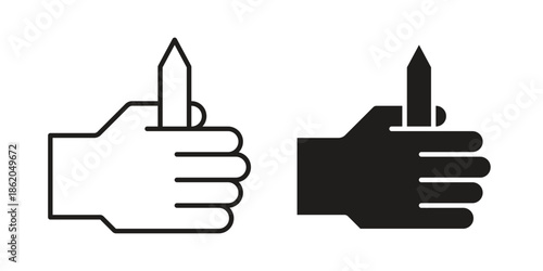 Self expression icons vector. Line and glyph design with editable stroke