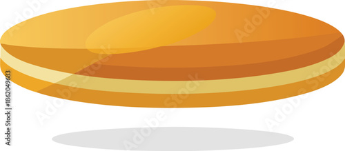 Golden pancake flat design