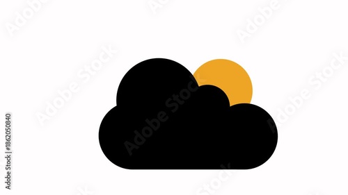 sun  icon animation simple flat