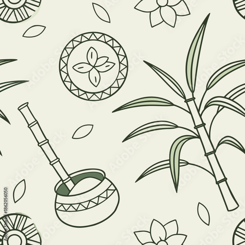 Happy Pongal Festival Greeting Text Vector