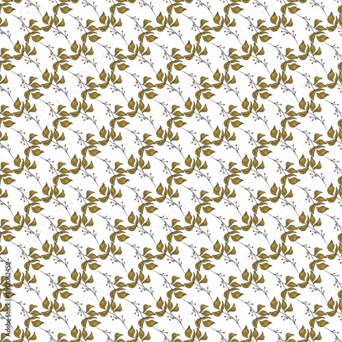 Yellow Olive Leaf Pattern: Seamless Background for Textile, Wallpaper, and Design Projects