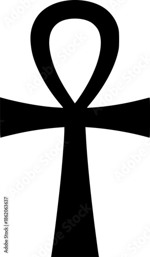 Egyptian Ankh Symbol Clean Modern Flat Vector Icon
