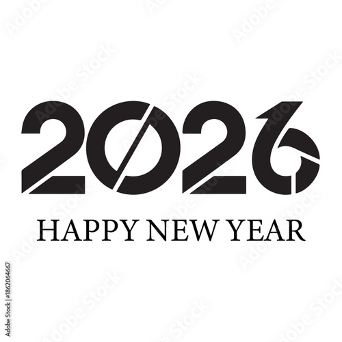 Modern fashion design logo with 2026 text