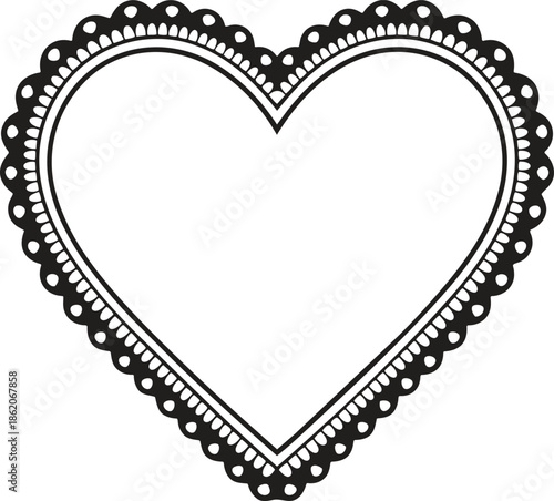 Heart shaped doily border