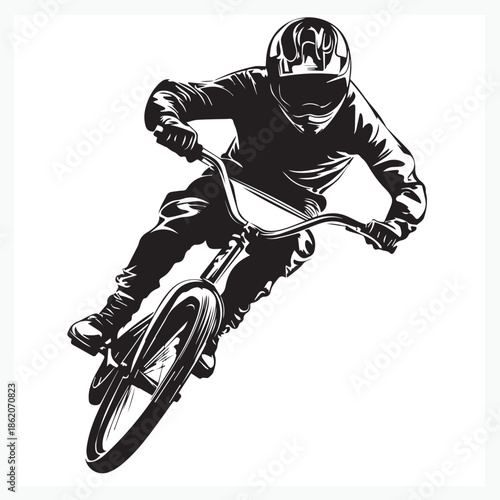 silhouette of a cyclist