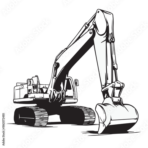 excavator on a construction site