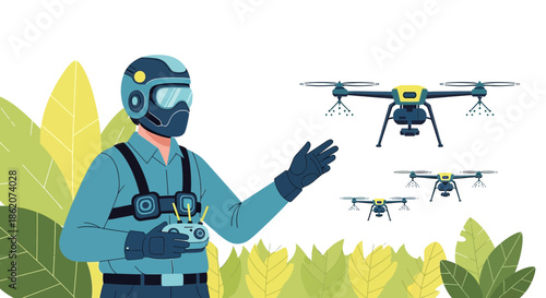 Agricultural Drone Operation Showcasing Precision Farming Techniques and Technology Advancements