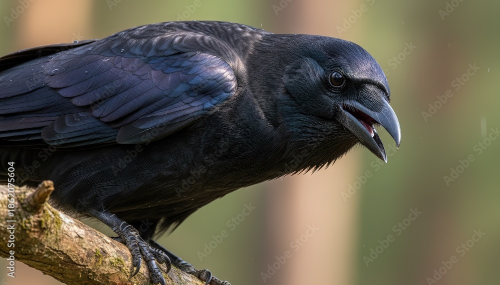 Obraz premium Wildlife nature photo of crow