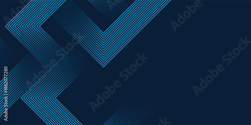 Blue geometric abstract background overlapping layers on bright space with line effect decoration. Circle style concept modern graphic design simple vector illustration eps10