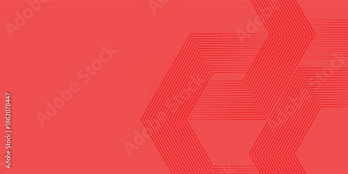 Abstract hexagon rendering of red abstract glass background simple Art vector illustratio eps10