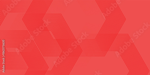 Abstract hexagon rendering of red abstract glass background simple Art vector illustratio eps10