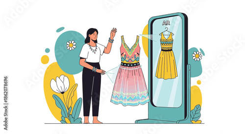 Augmented reality fashion experience with virtual fitting room empowering shopping decisions