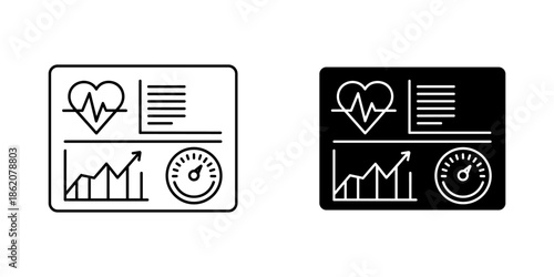 Health Monitoring Dashboard Vector Illustration