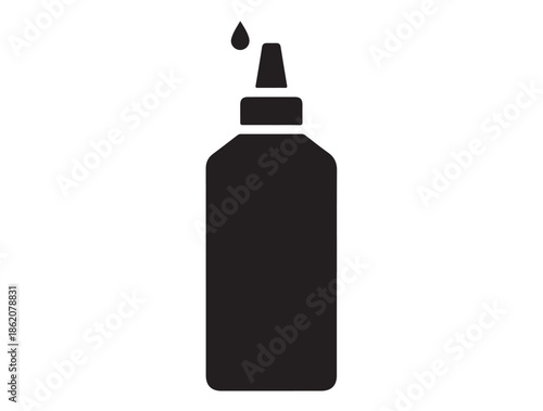 Chain Lubricant icon white in silhouette white background.