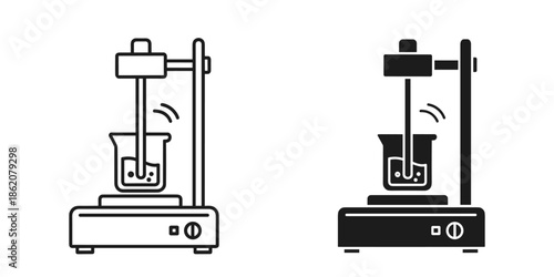Industrial Vector Illustration of Testing Machines