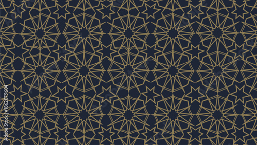 Intricate golden lattice pattern