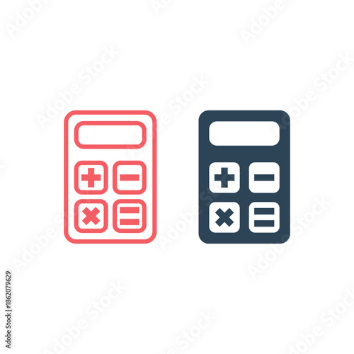 Calculator icons set vector. Savings, finances sign economy concept, Trendy Flat style for graphic design, Web site