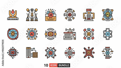 Collection of Various Icon Designs and Symbols.