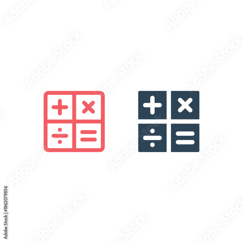 Calculator icons set vector. Savings, finances sign economy concept, Trendy Flat style for graphic design, Web site