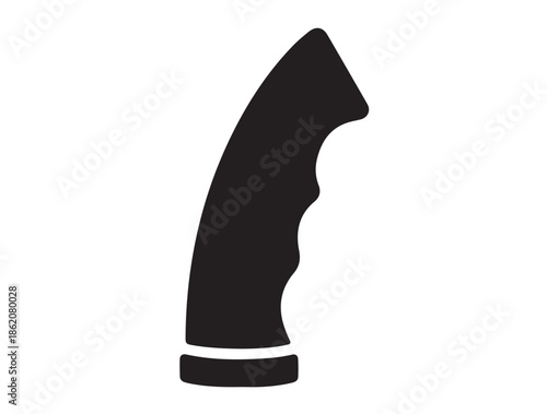  Handle Grip icon white in silhouette white background.