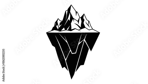 Iceberg illustration with hidden depth