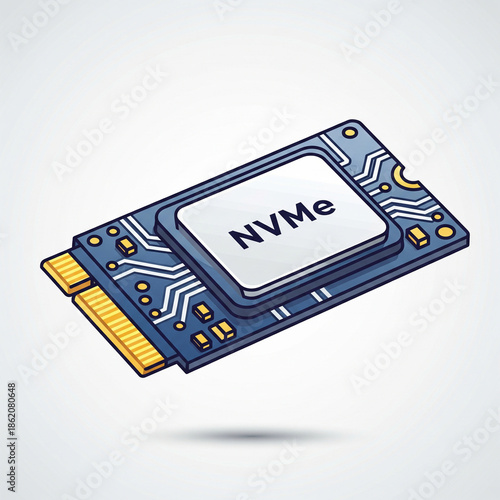 NVMe SSD illustration icon
