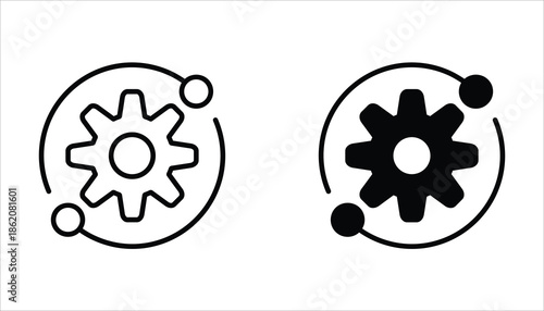 Maintenance icon set. Vector illustration for web design. Service tool symbol, setting sign, isolated on white background.