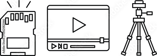 SD card player and tripod for creation sd card memory card