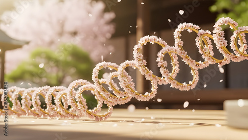 Golden Ring Decoration Close-Up – Elegant Jewelry or Festive Ornament Design