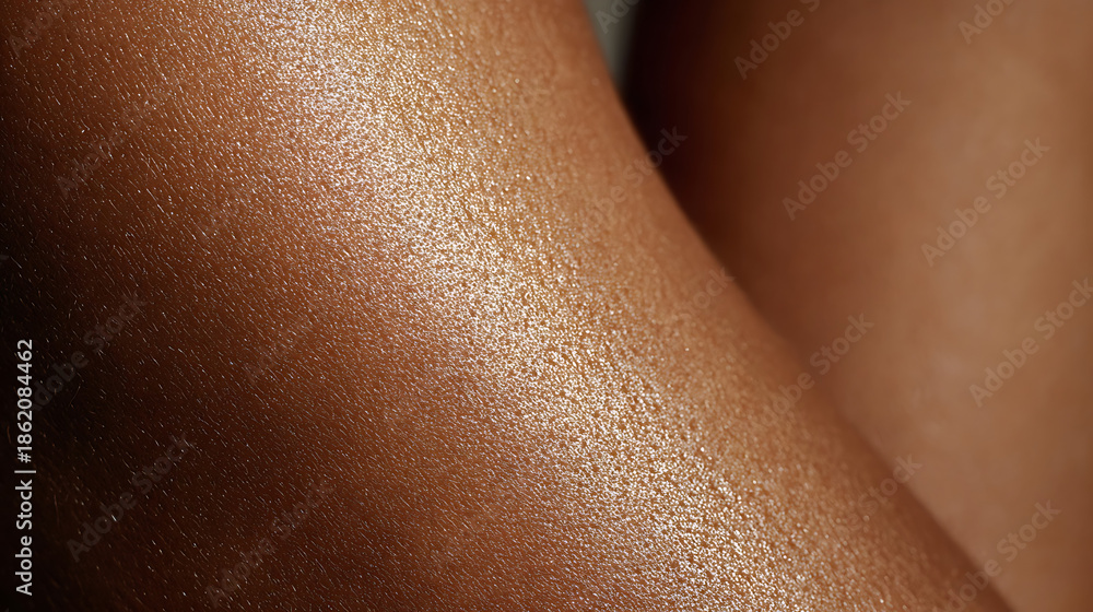 Fototapeta premium Close Up Macro Of Human Skin With Natural Texture And Glow