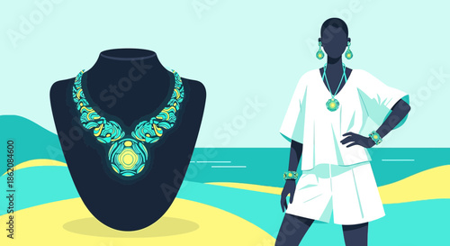 Elegant handcrafted jewelry display showcasing stylish designs and luxurious aesthetic appeal near