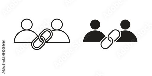 Affiliate link icons in trendy flat style. symbol for your web site design, app, UI Vector EPS 10.