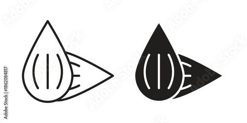 Almond icons in trendy flat style. symbol for your web site design, app, UI Vector EPS 10.