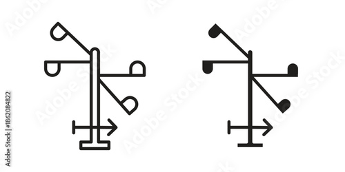 Anemometer icons in trendy flat style. symbol for your web site design, app, UI Vector EPS 10.