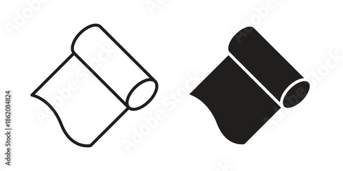 Aluminum foil icons in trendy flat style. symbol for your web site design, app, UI Vector EPS 10.