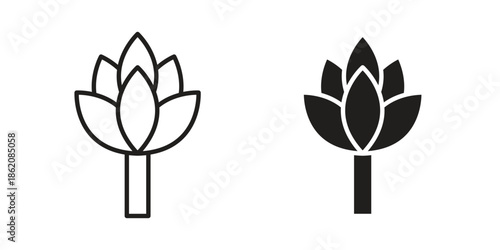 Artichoke icons in trendy flat style. symbol for your web site design, app, UI Vector EPS 10.