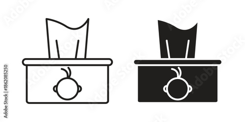 baby wipe icons in trendy flat style. symbol for your web site design, app, UI Vector EPS 10.