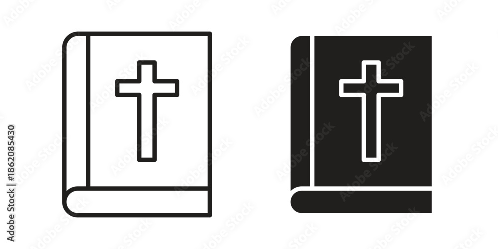 Obraz premium Bible icons in trendy flat style. symbol for your web site design, app, UI Vector EPS 10.