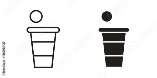Beer pong icons in trendy flat style. symbol for your web site design, app, UI Vector EPS 10.
