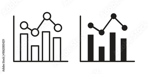 Benchmarking icons in trendy flat style. symbol for your web site design, app, UI Vector EPS 10.
