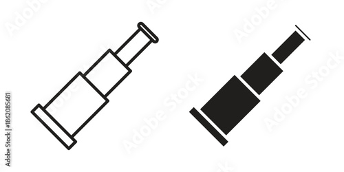 Boat Telescope icons in trendy flat style. symbol for your web site design, app, UI Vector EPS 10.