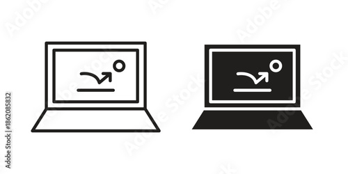 Bounce rate icons in trendy flat style. symbol for your web site design, app, UI Vector EPS 10.
