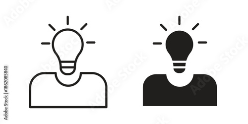 Brand awareness icons in trendy flat style. symbol for your web site design, app, UI Vector EPS 10.
