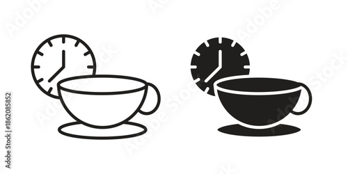 Break icons in trendy flat style. symbol for your web site design, app, UI Vector EPS 10.